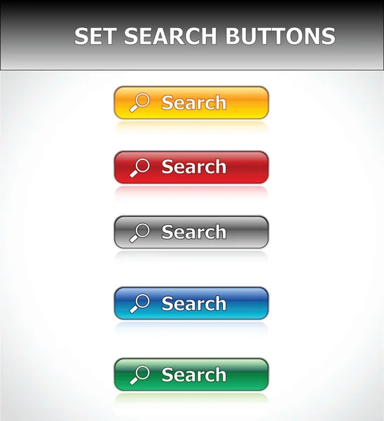 Set Search Buttons — Stock Vector