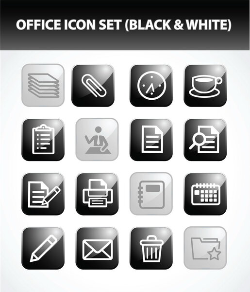Office Icon Set (Black & White)