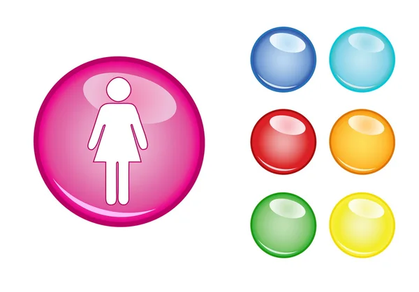 圆球标志妇女 — 图库矢量图片