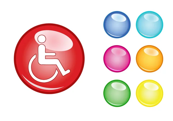 Kula znak niepełnosprawności — Wektor stockowy