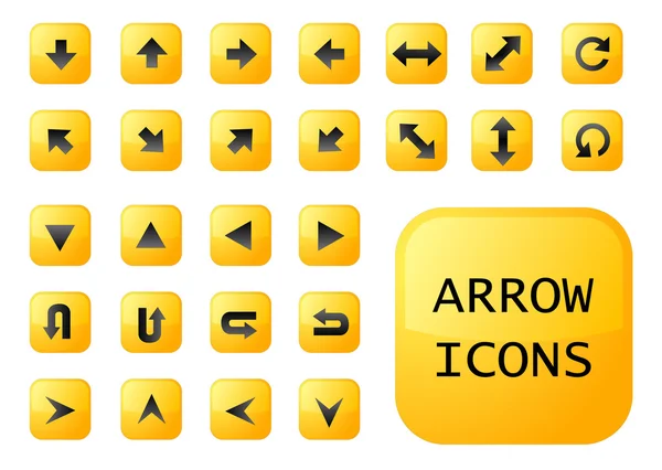 Flèche boutons jaunes — Image vectorielle