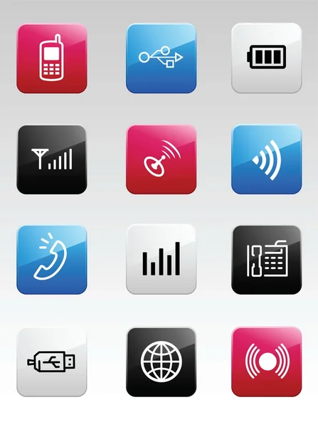 コミュニケーションの色 iconss — ストックベクタ