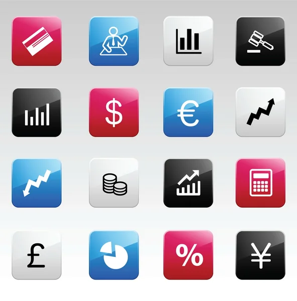 Finance color icons — Stock Vector