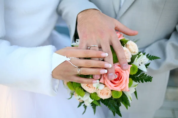 Bruiloften ringen Stockfoto