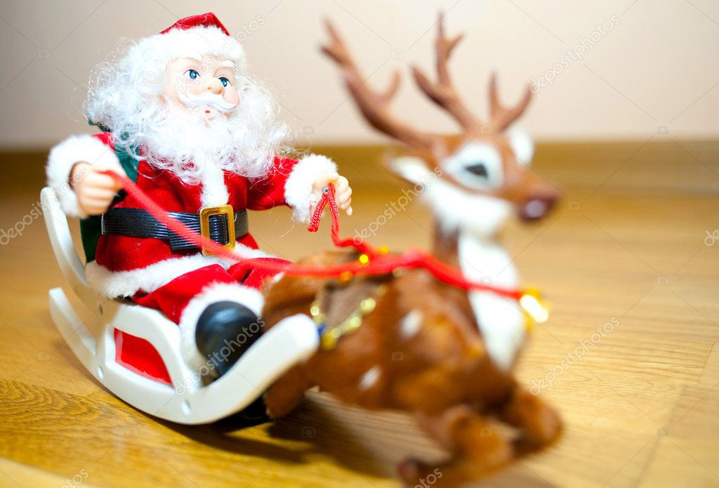 Santa Claus in a sleigh