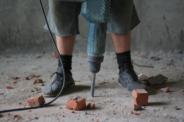 stock image Working on a construction site