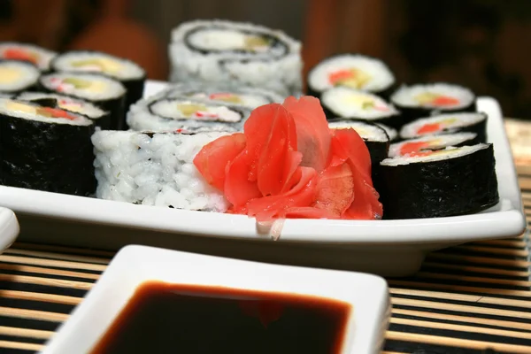 Πιάτο σούσι — Φωτογραφία Αρχείου