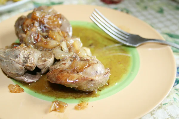 stock image Fried liver