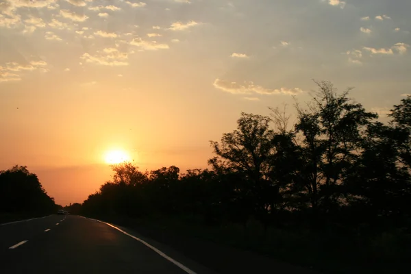 stock image Road to sunset