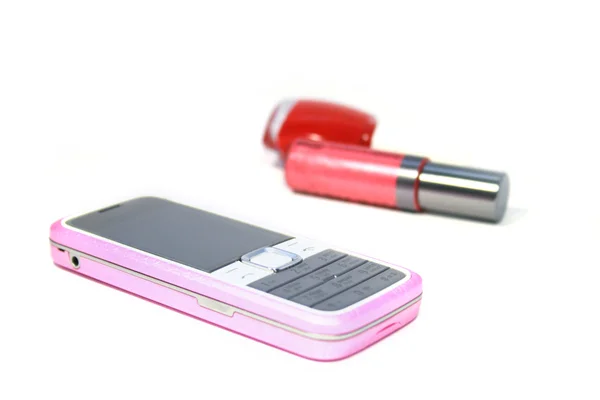 Womanish mobile phone — Stock Photo, Image