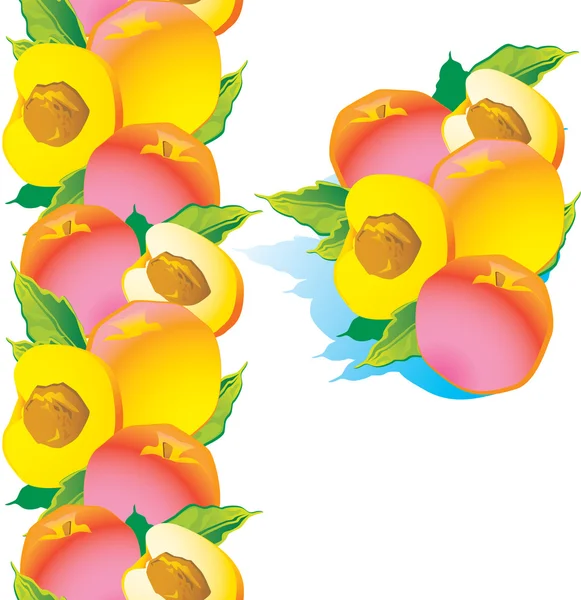Персик стиглий — стоковий вектор