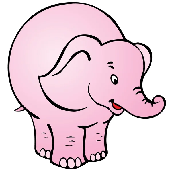 Μεγάλο γελοιογραφία ελέφαντας — Διανυσματικό Αρχείο