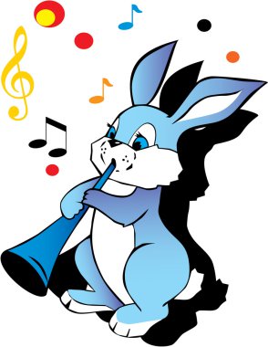 Hare with pipe. clipart