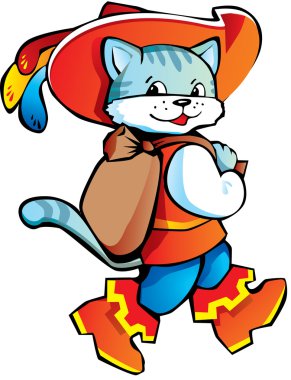Puss in boots. clipart