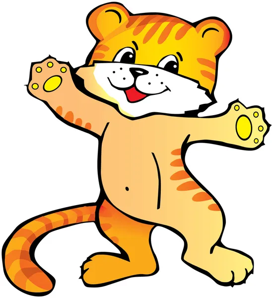 Tiger cub. Rechtenvrije Stockvectors