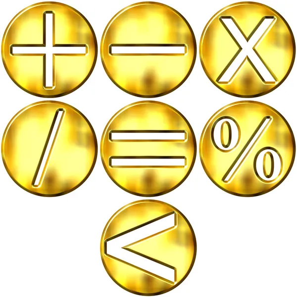 stock image 3D Golden Math Symbols
