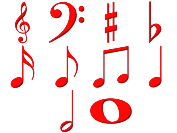 3D Music Notes — Stockfoto
