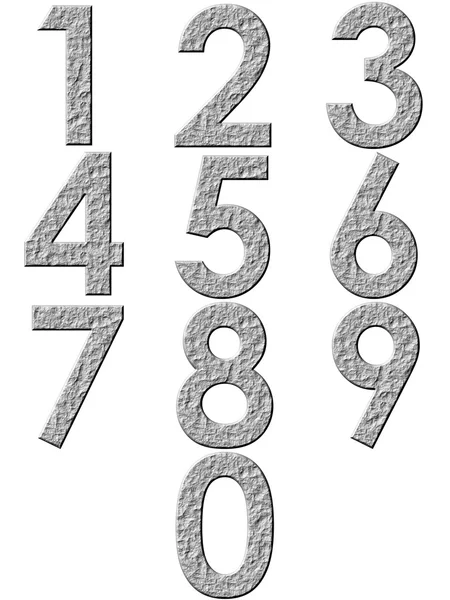 3D kő számok — Stock Fotó