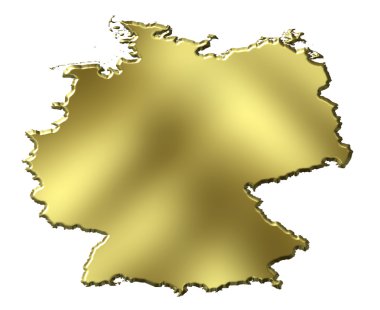 Germany 3d Golden Map clipart