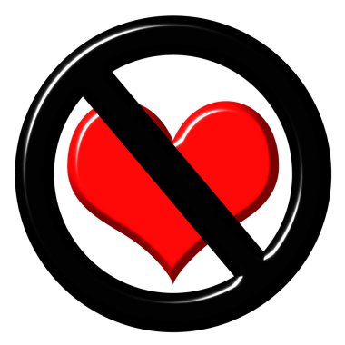 3d anti love sign clipart