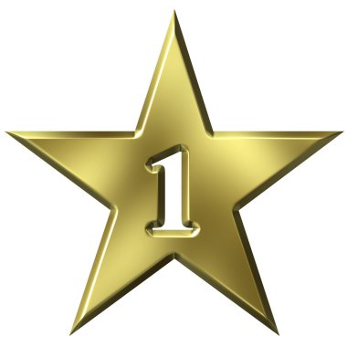 Number 1 Star clipart