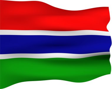 3D Flag of Gambia clipart