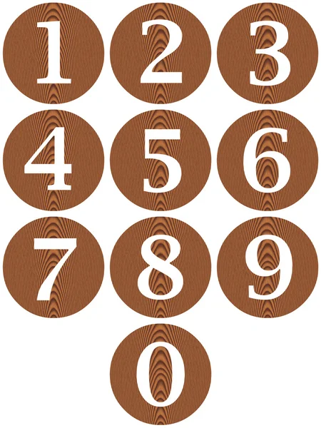 Números emoldurados de madeira — Fotografia de Stock