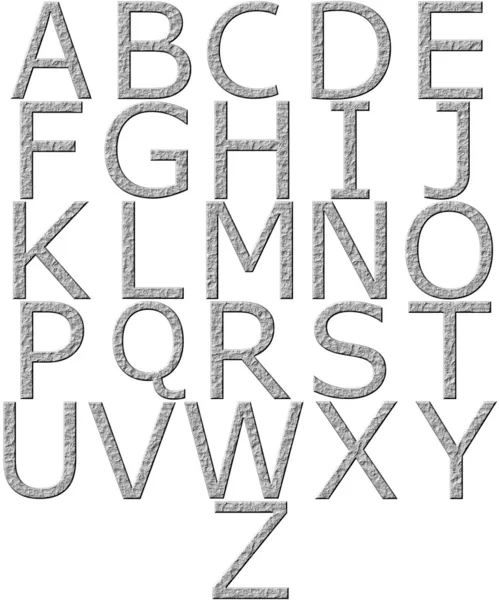 3D Каменный алфавит — стоковое фото