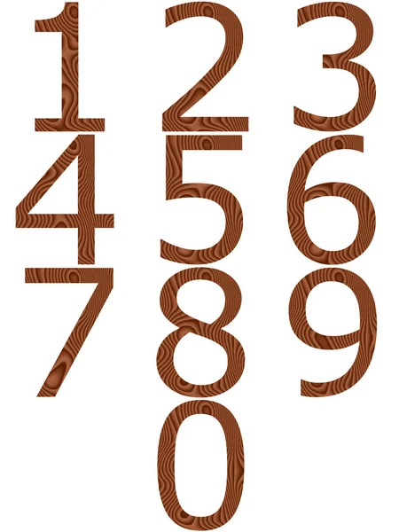 Деревянные числа — стоковое фото