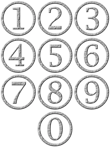3D Stone Framed Numbers — Stock Photo, Image