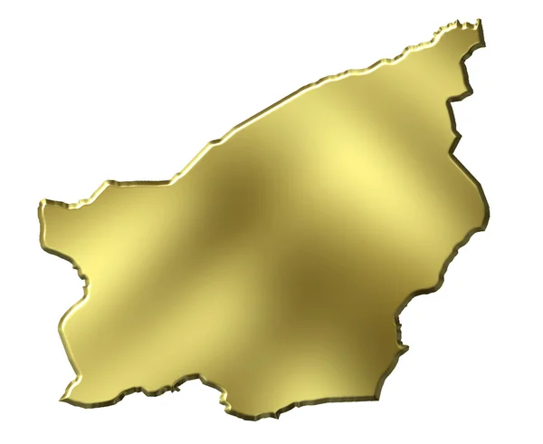 San Marino 3d mapa dourado — Fotografia de Stock