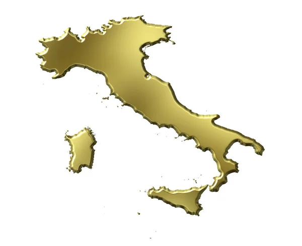 Olaszország 3d arany megjelenítése — Stock Fotó