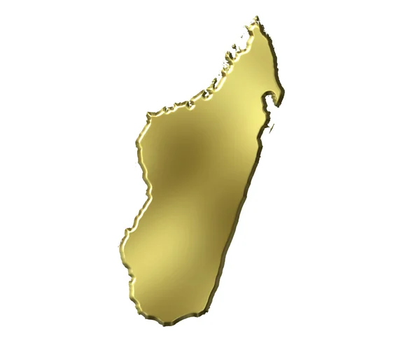 Золотая карта Мадагаскара — стоковое фото