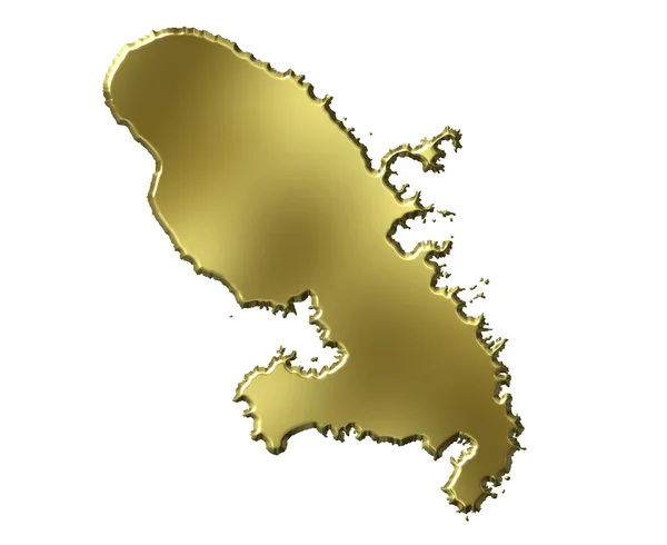 マルティニーク島 3 d の金マップ — ストック写真