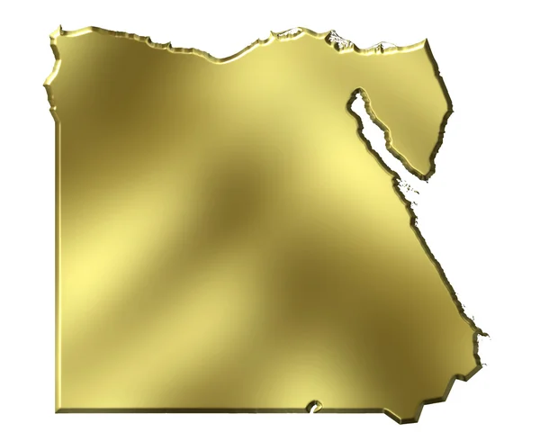 Egypt 3d Golden Map — Stock Photo, Image