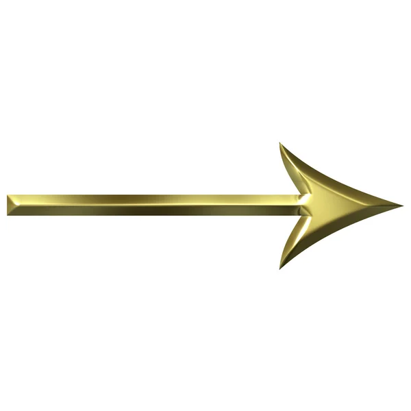 3D Golden Arrow — Stock Photo, Image