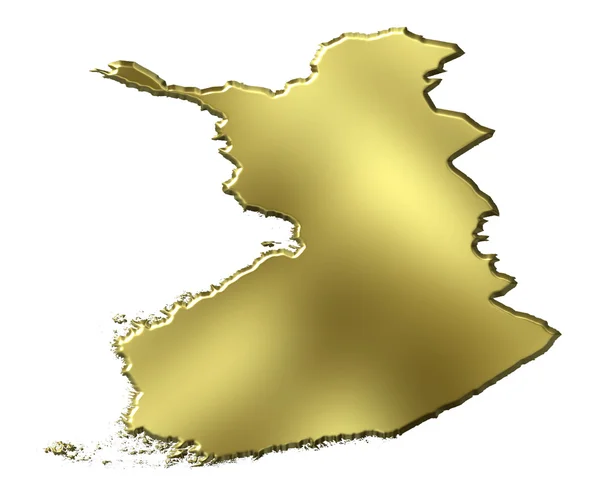 Finland 3d Golden Map — Stock Photo, Image