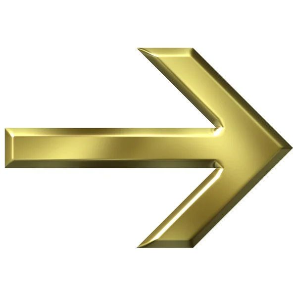 3D golden Arrow — Stockfoto