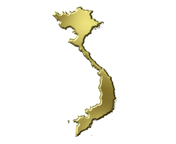 stock image Vietnam 3d Golden Map