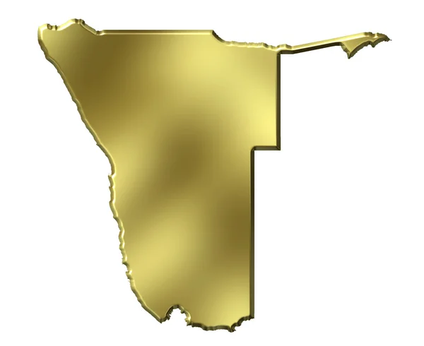 Namibia 3d Golden Map — Stock Photo, Image