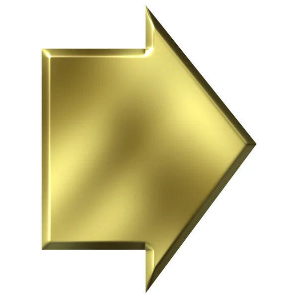3D-Goldpfeil — Stockfoto