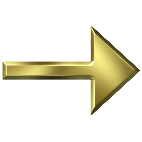 3 d の黄金の矢 — ストック写真