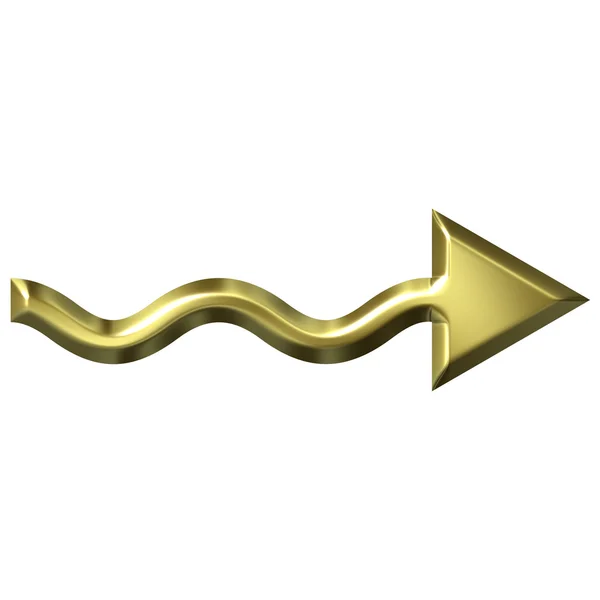 Gouden golvende pijl — Stockfoto