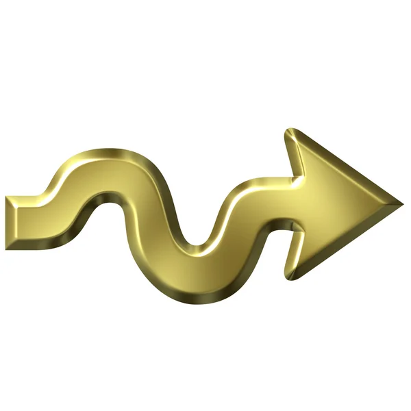 Gouden golvende pijl — Stockfoto