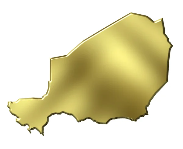 니제르 3d 황금 지도 — 스톡 사진