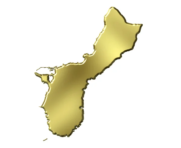 3d χρυσή Χάρτης Γκουάμ — Φωτογραφία Αρχείου