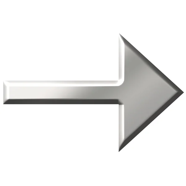Freccia in acciaio 3D — Foto Stock