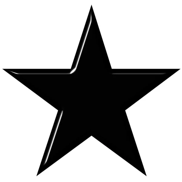 3D Black Star — Stock Photo, Image