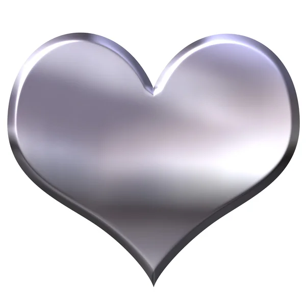 Metalen hart — Stockfoto