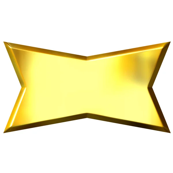 3D-gouden banner — Stockfoto